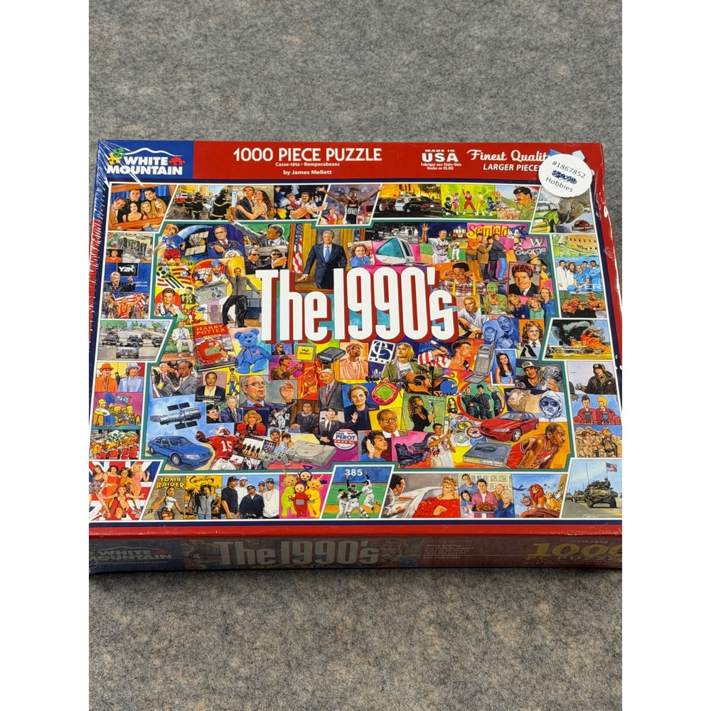 White Mountain Puzzles The 1990s 1000 Piece Jigsaw Puzzle James Mellett 959 NEW